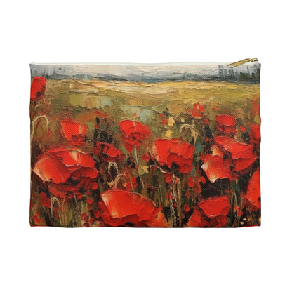 Abstract Poppy Fields: Accessory Pouch for Artistic Inspiration