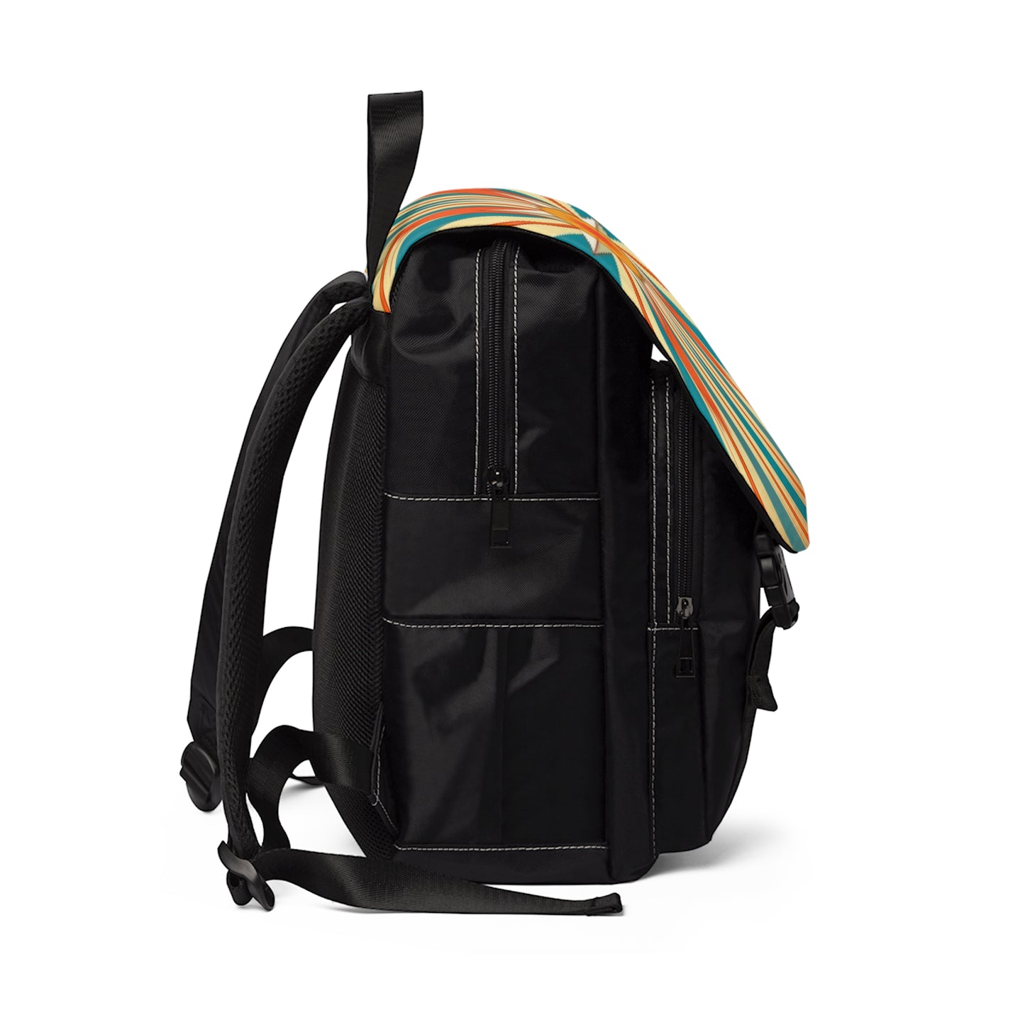 Fashion-forward and Functional: Unisex Casual Shoulder Backpack blending Starburst Candy Colors and Vintage Fashion