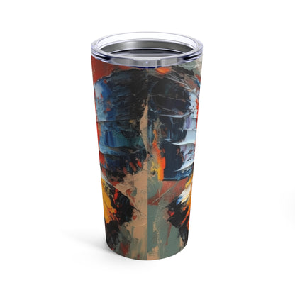 Tumbler with Bauhaus-Inspired Butterfly Drawing: A Harmonious Blend of Art and Functionality