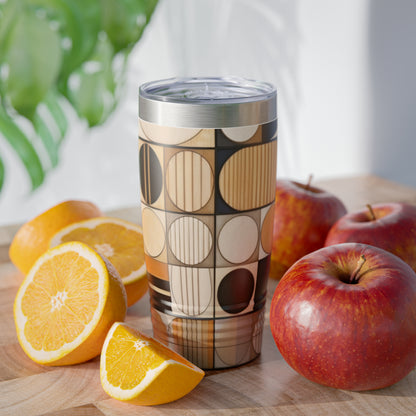 Circle Harmony: Art-inspired Tumbler with Geometric Simplicity