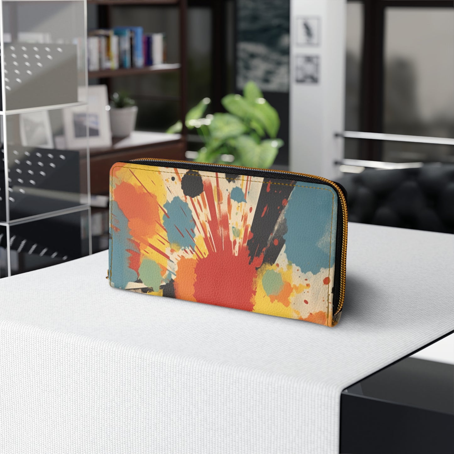 Expressive Abstractions: Gutai Inspired Zipper Wallet