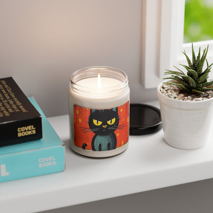 Fashionably Retro Feline: Midcentury Modern Scented Soy Candle with a Vintage Cat-Inspired Flair