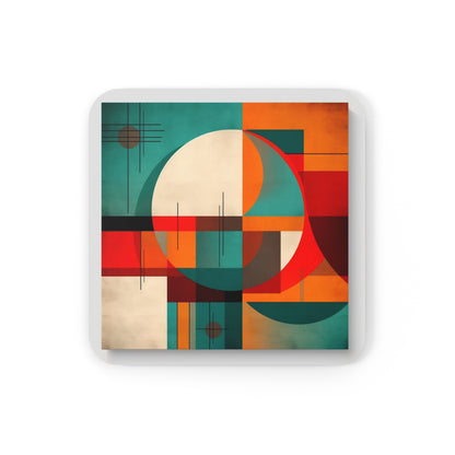 Modern Abstract Geometry: Corkwood Coaster Set for Artistic Expressions