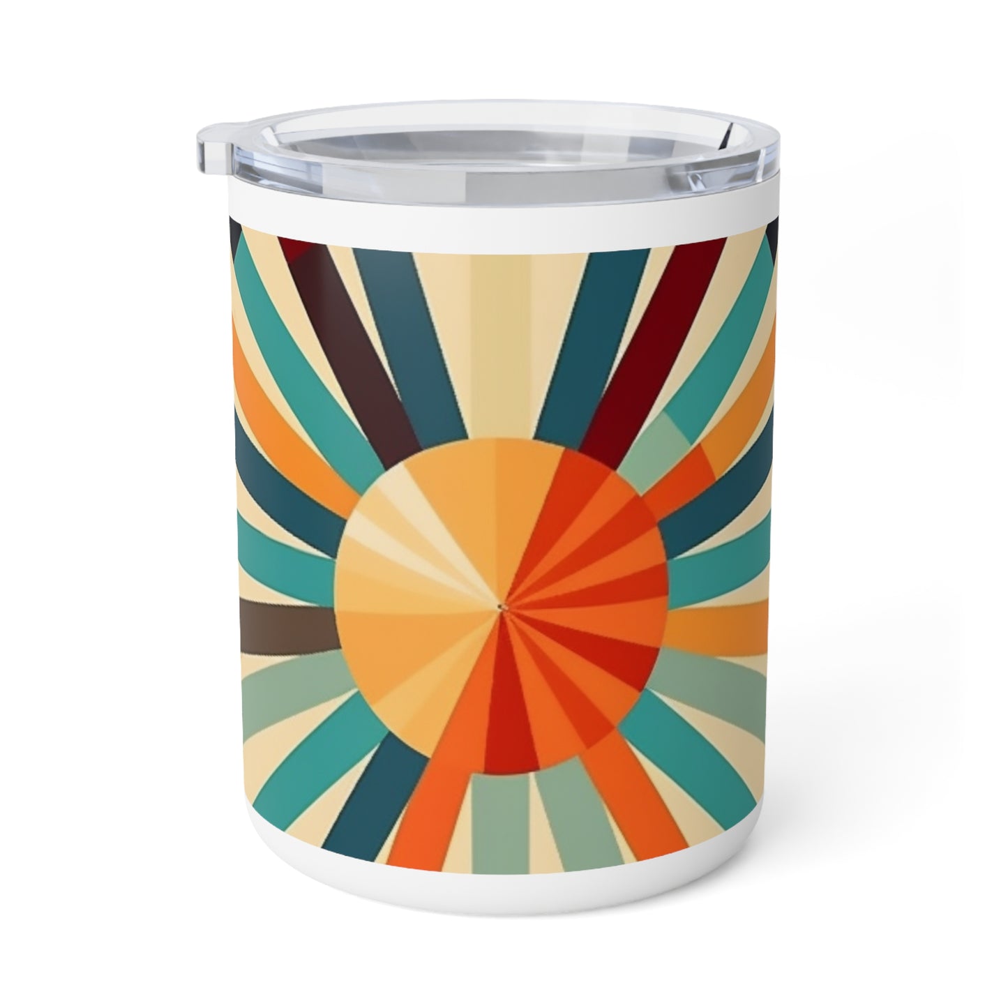 Midcentury Starburst: Insulated Coffee Mug for Modern Design Enthusiasts