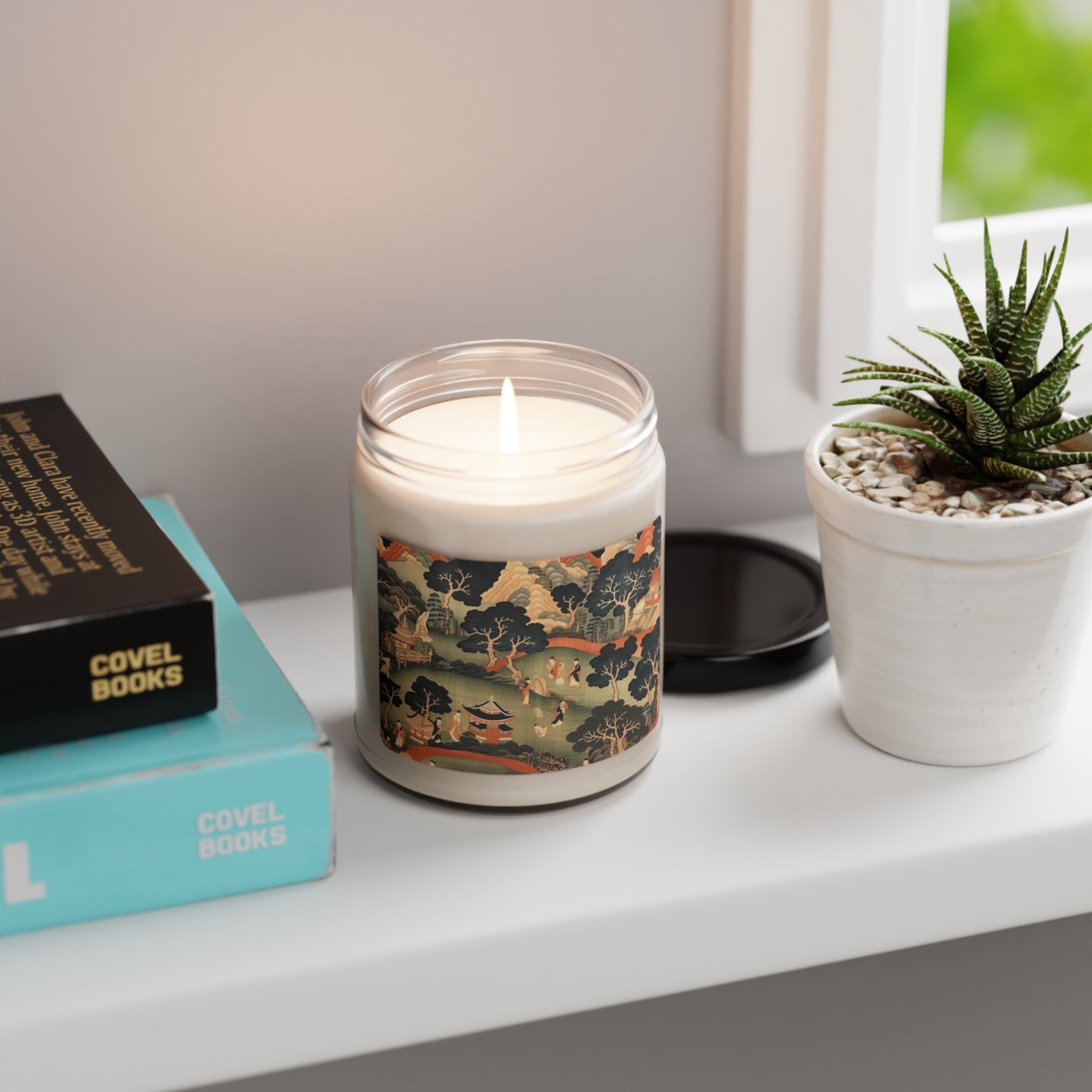 Tapestry Treasures: Japanese-inspired Scented Soy Candle for Art Lovers