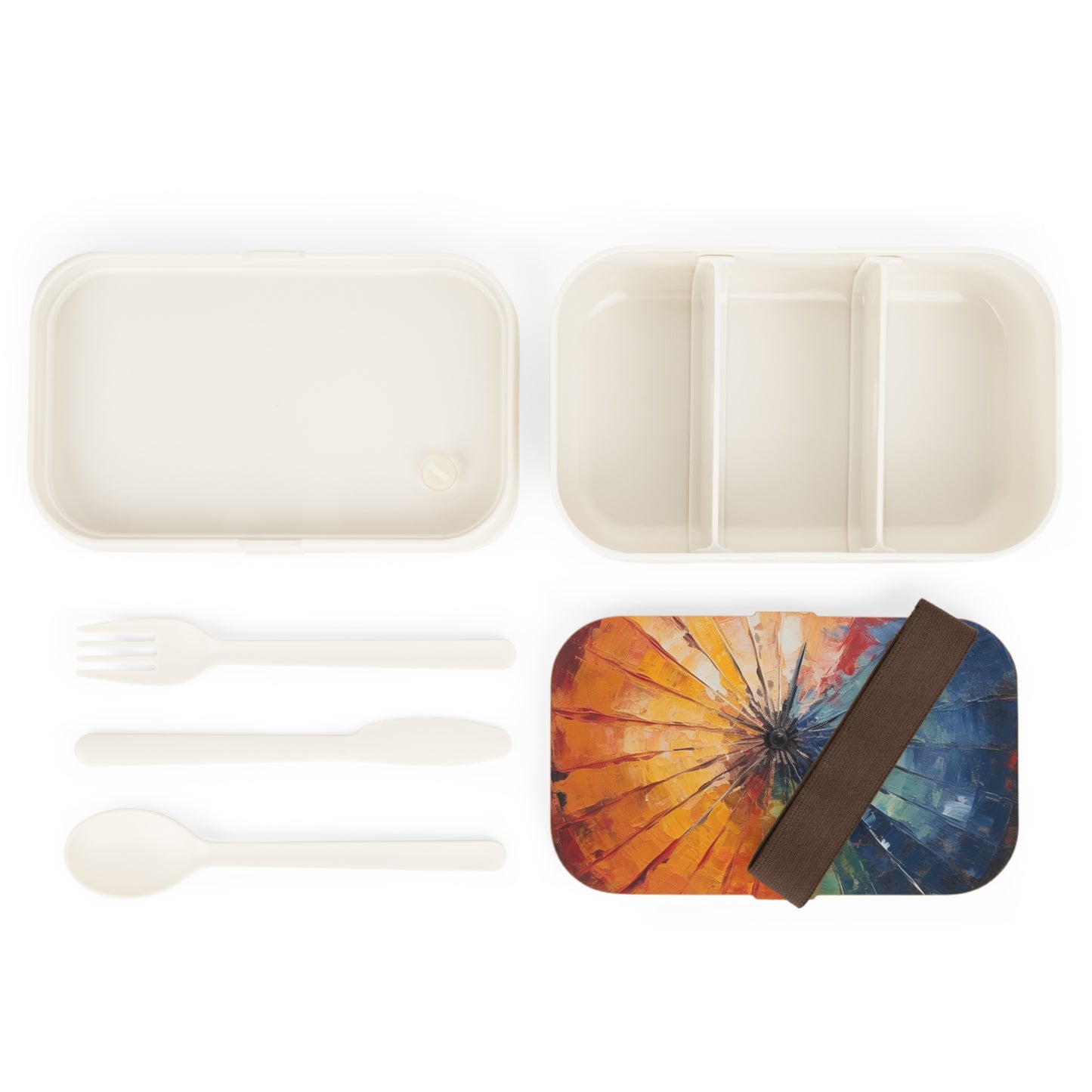 Abstract Art Bento Box: Japanese Umbrella, A Reflection of Creativity