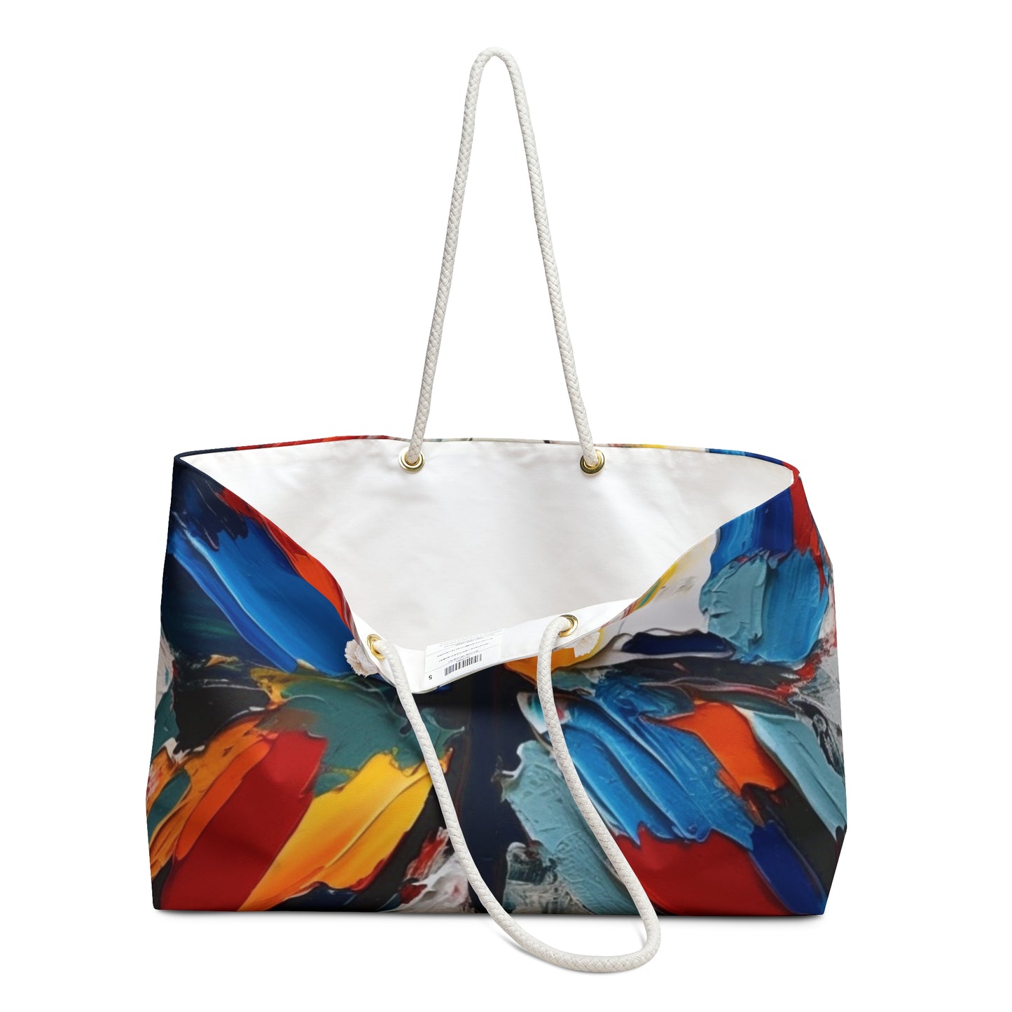 Abstract Weekender Bag for Art Lovers: Butterfly-Inspired Delight