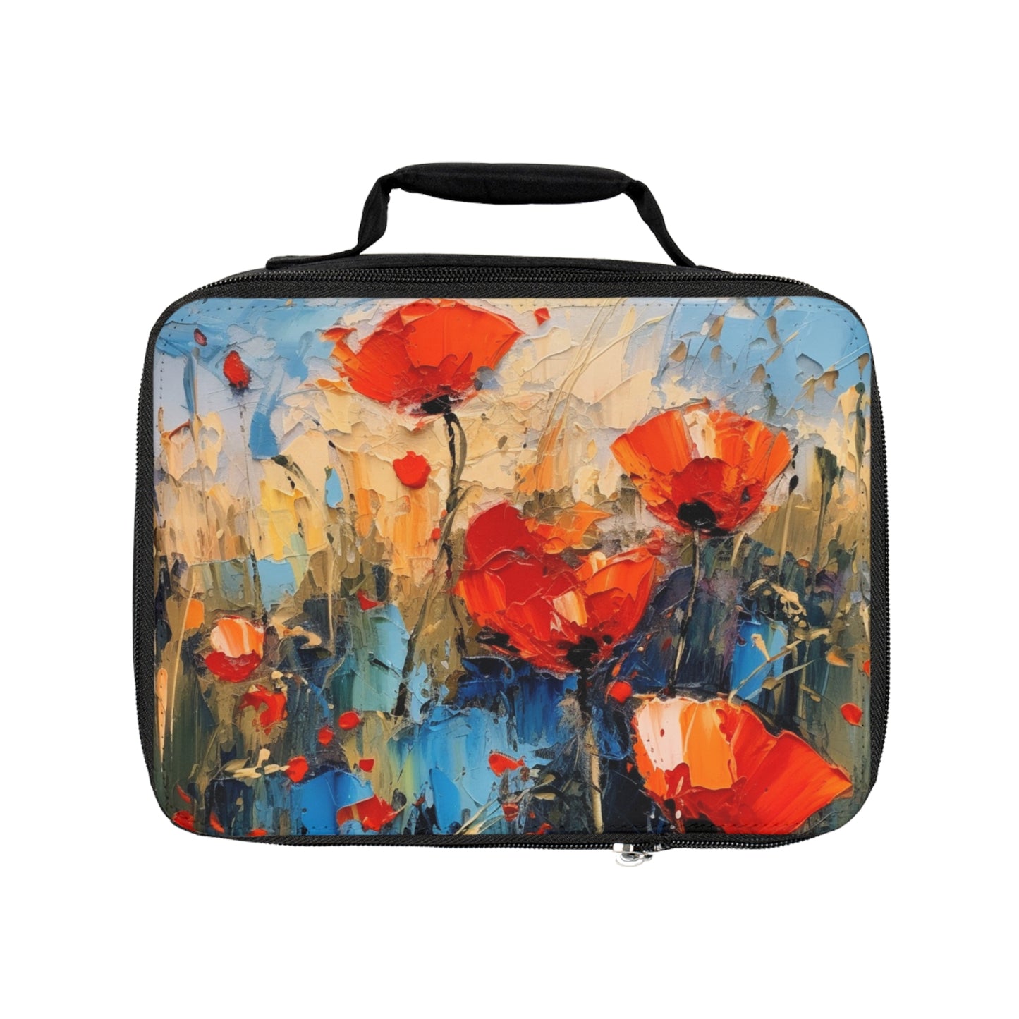 Lunch Bag Paradise: Abstract Poppy Artwork and Flower Drawings