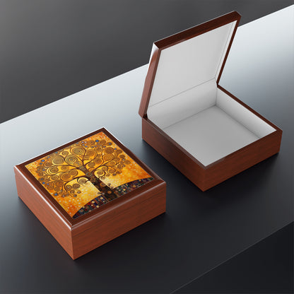 The Tree of Life Jewelry Box: A Modern Art Tribute to Gustav Klimt