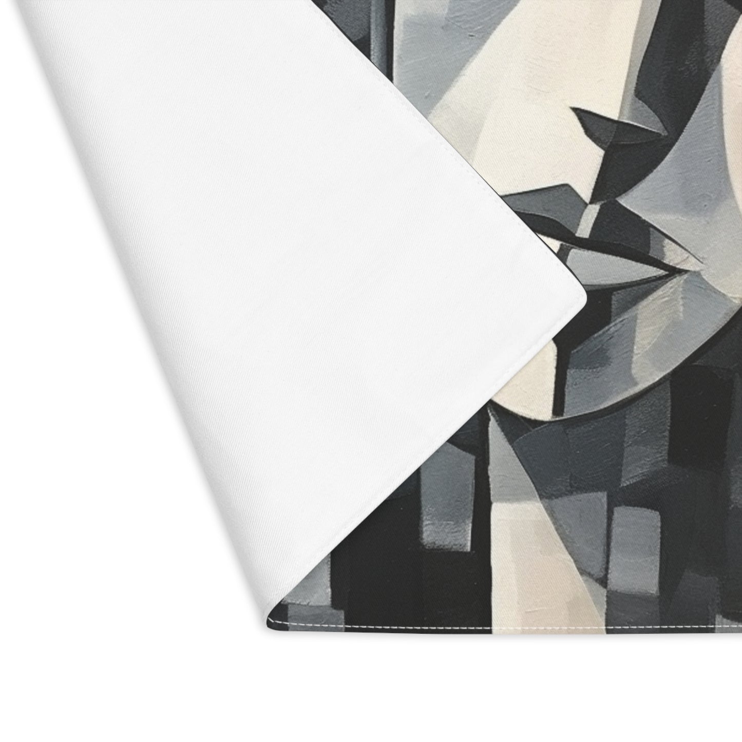 Abstract Oil Paint Placemat: Cubist Artistry in a Portable Masterpiece