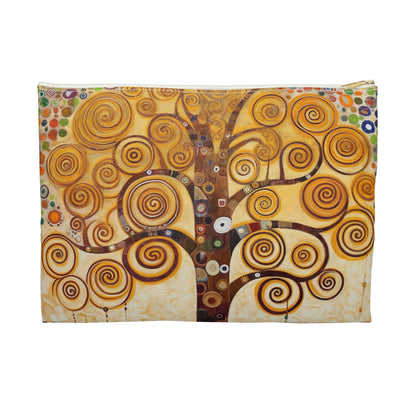 Captivating Artistry: The Tree of Life Accessory Pouch, Inspired by Gustav Klimt's Timeless Masterpiece