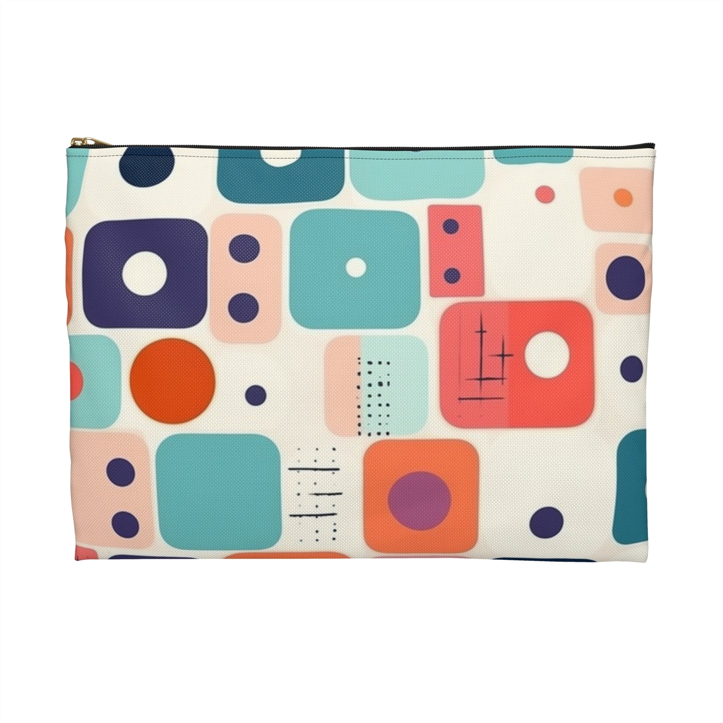 Retro Chic: Atomic Age-Inspired Accessory Pouch with Midcentury Modern Design and 1960s Fashion