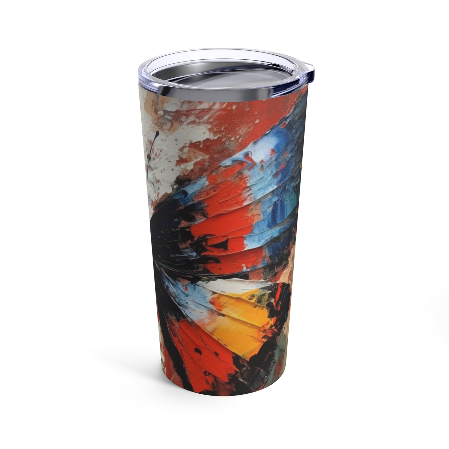 Tumbler with Bauhaus-Inspired Butterfly Drawing: A Harmonious Blend of Art and Functionality