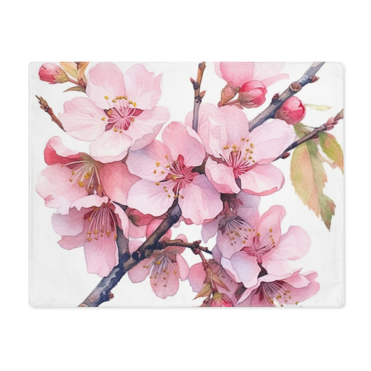 Whimsical Delight: Watercolor Cherry Blossom Tree Placemat