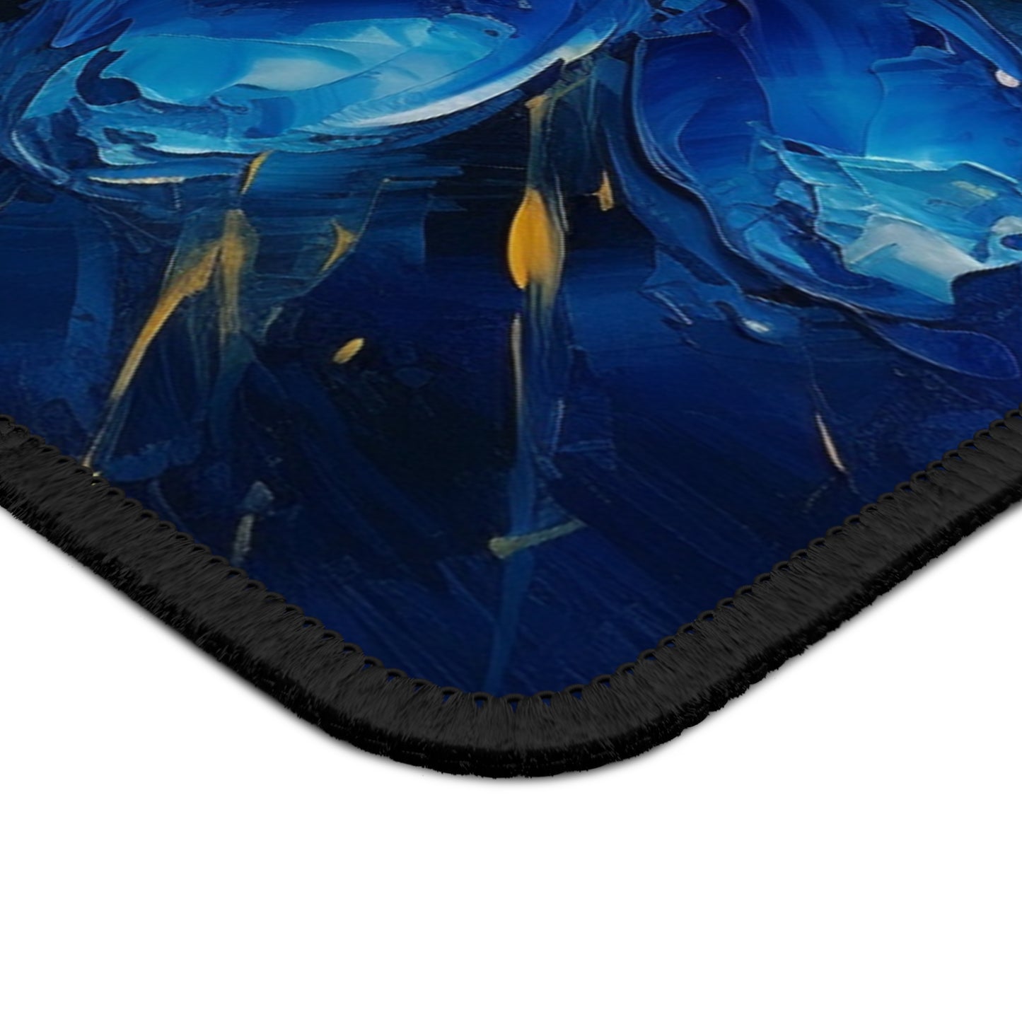 Abstract Wallpaper Gaming Mouse Pad: Immersive Floral Beauty with Blue Orchid Motif