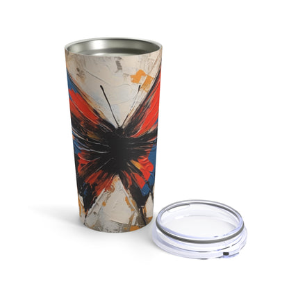 Bauhaus-Inspired Butterfly Wings: Tumbler for Abstract Art Enthusiasts