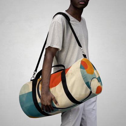 Geometric Artistic Fusion: Step into Modern Artistry with our Midcentury Modern Duffel Bag