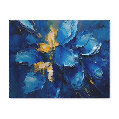 Abstract Wallpaper Placemat: Immersive Floral Beauty with Blue Orchid Motif