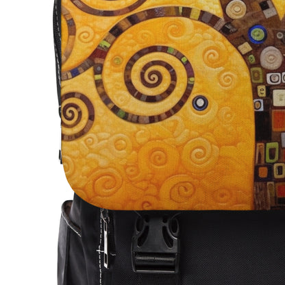 Gustav Klimt Tree of Life Unisex Casual Shoulder Backpack: Embrace Symbolism and Elegance