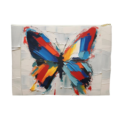 Abstract Accessory Pouch for Art Lovers: Butterfly-Inspired Delight