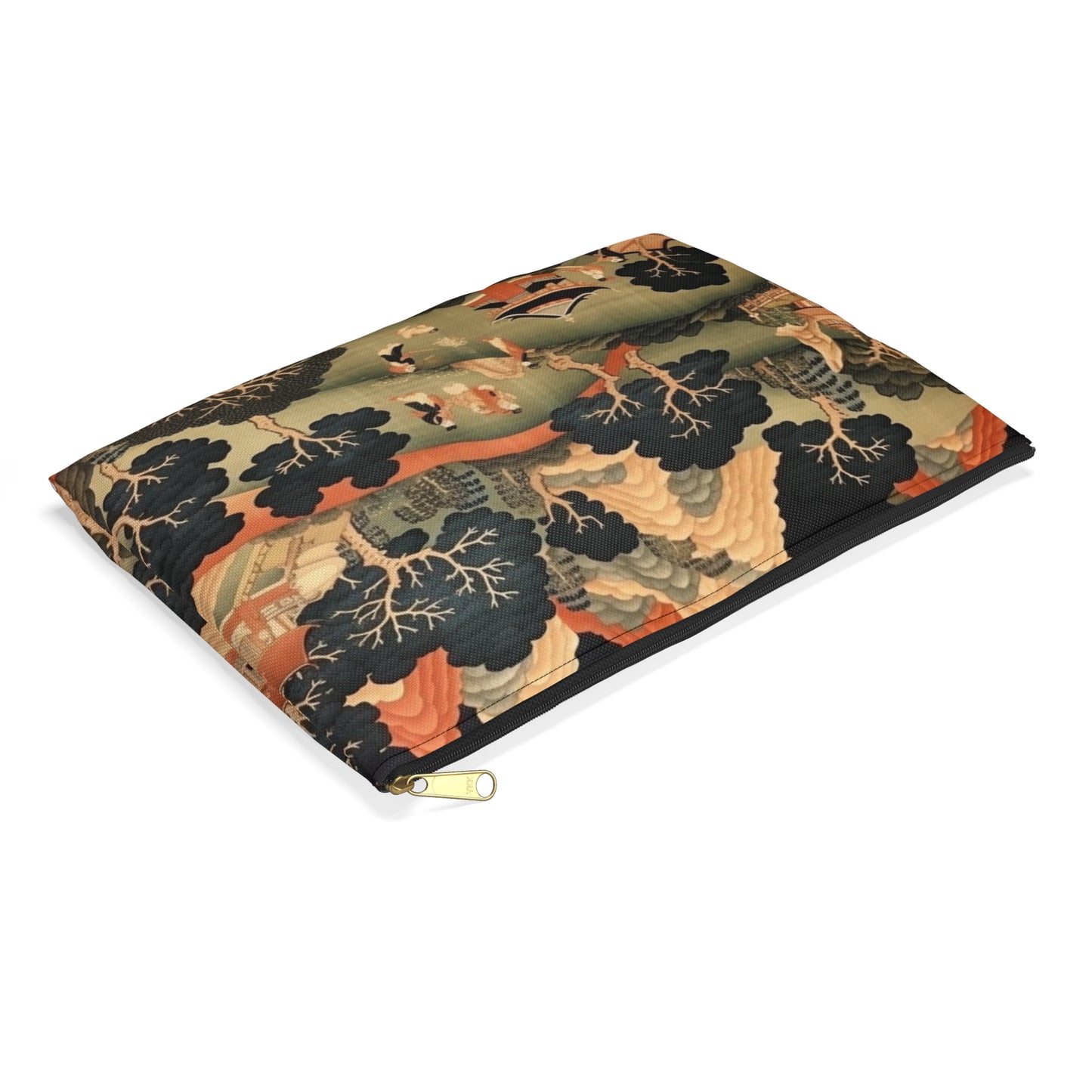 Tapestry Treasures: Japanese-inspired Accessory Pouch for Art Lovers