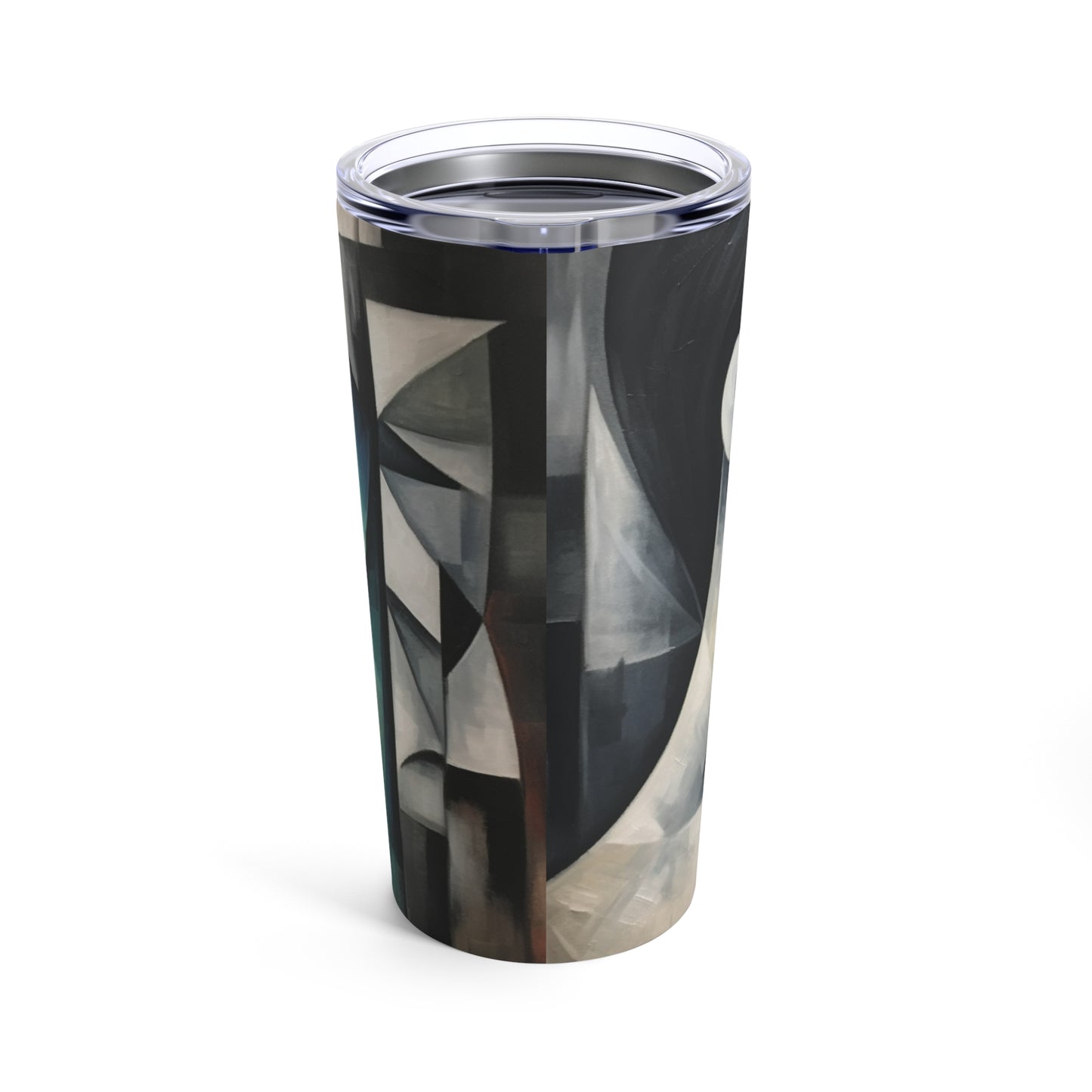 Tumbler with Cubist Art: Sip with Artistic Finesse and Abstract Flair