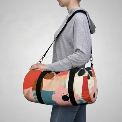 Abstract Expressions: Modern Art-Inspired Midcentury Modern Duffel Bag with Timeless Design