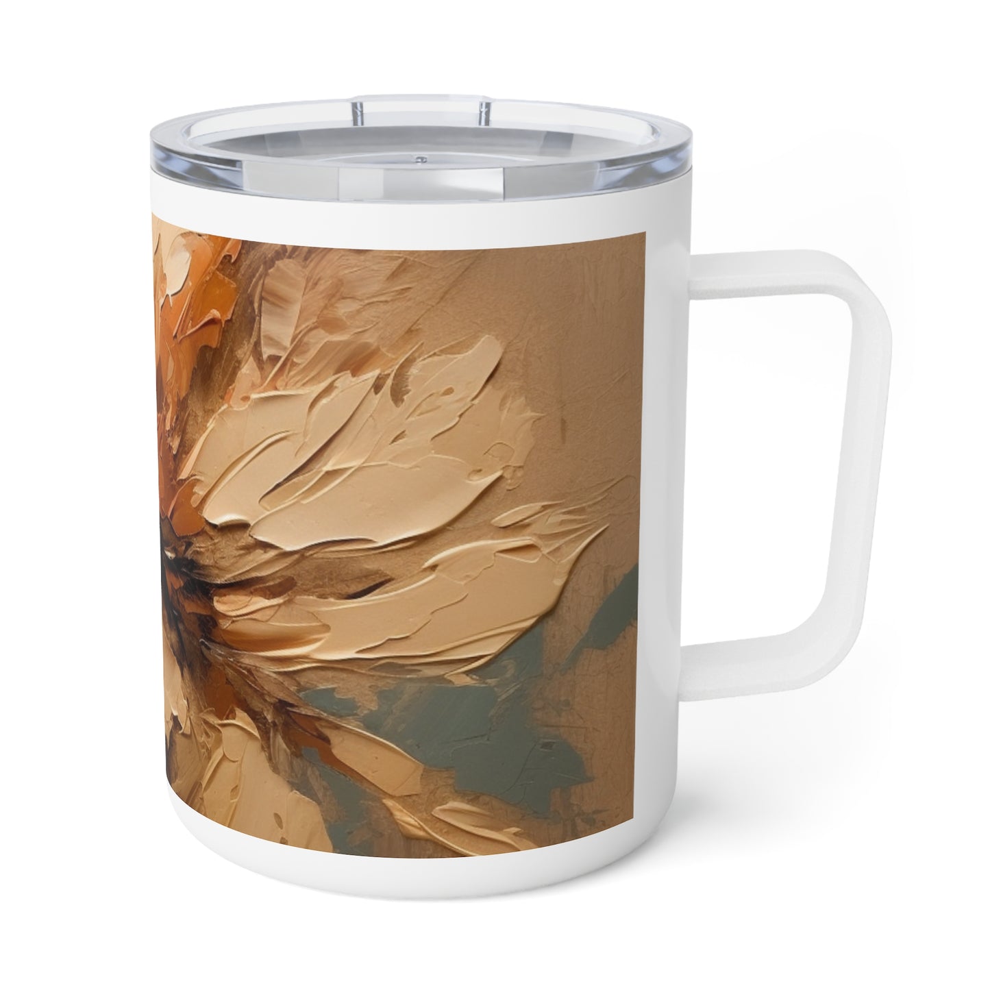 Artistic Fusion: Insulated Coffee Mug Infused with Tan Hua-Inspired Abstract Art