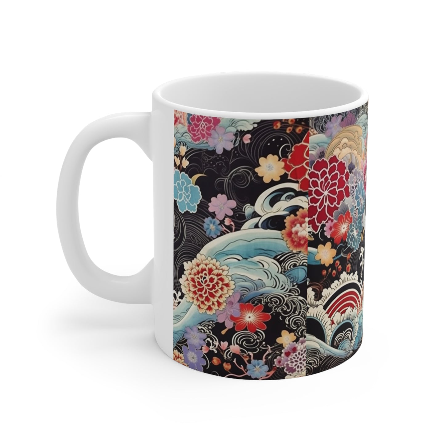 Ceramic Mug: Silk Kimono Serenity - Discover Tranquility and Beauty in Your Coffee Break