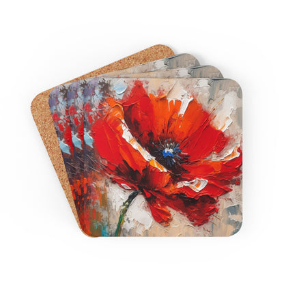 Unleash Your Creativity with Poppy Corkwood Coaster Set: A Blossoming Artistic Journey