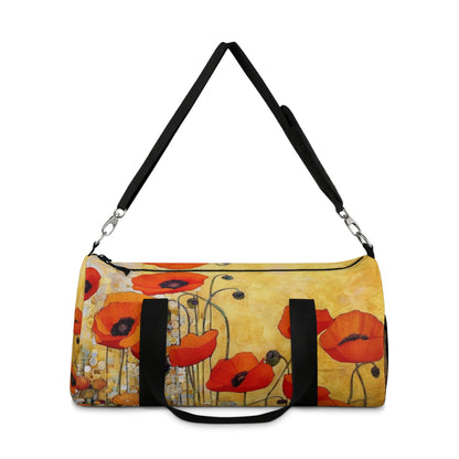 Elevate Your Style: Duffel Bag Adorned with Gustav Klimt's Poppies