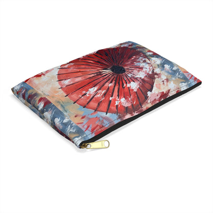 Abstract Japanese Umbrella Art Accessory Pouch: Where Art and Practicality Meet