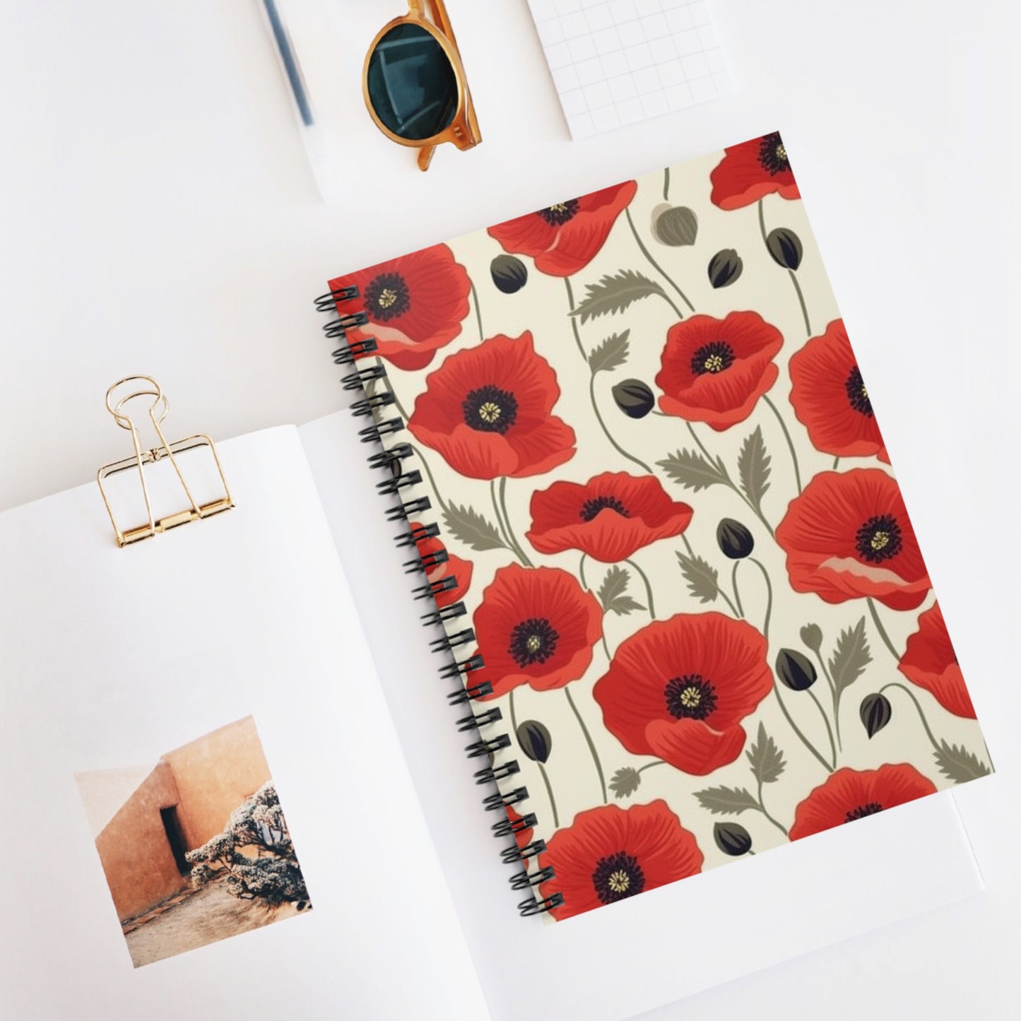 Gustav Klimt Poppies Spiral Notebook: Unleash the Beauty of Art Nouveau