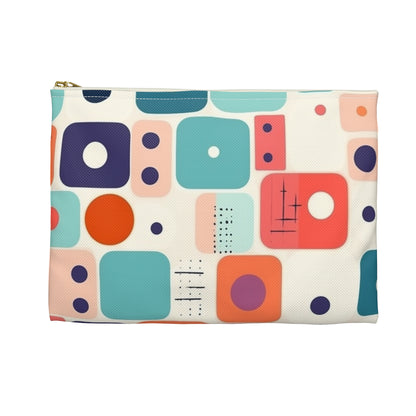 Retro Chic: Atomic Age-Inspired Accessory Pouch with Midcentury Modern Design and 1960s Fashion