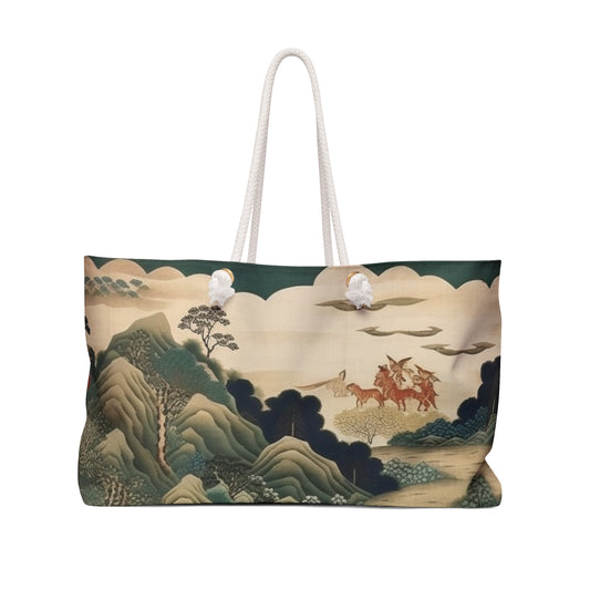 Japanese Tapestry Weekender Bag: Embrace the Artistic Splendor