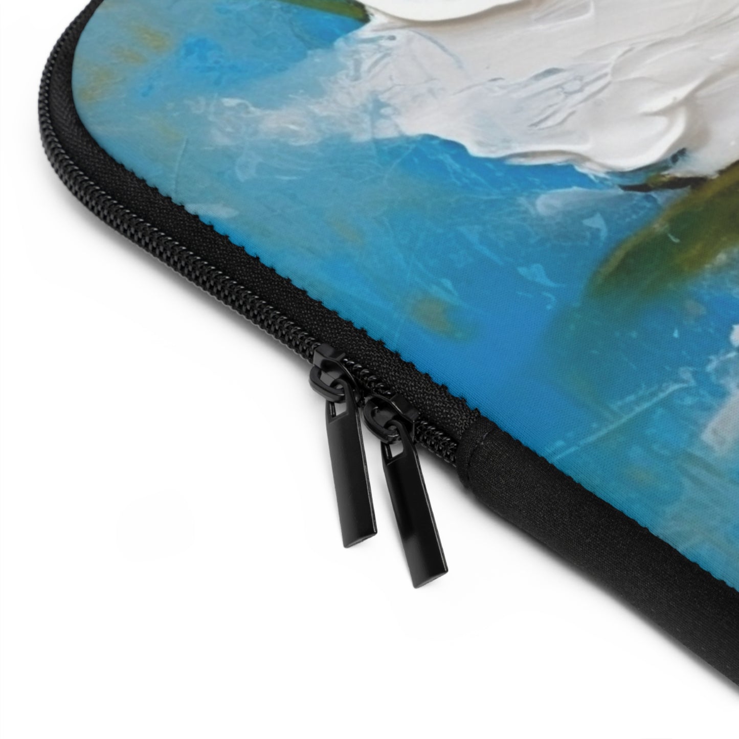 Ethereal Elegance: Laptop Sleeve featuring an Abstract Oil Painting of Jasmine