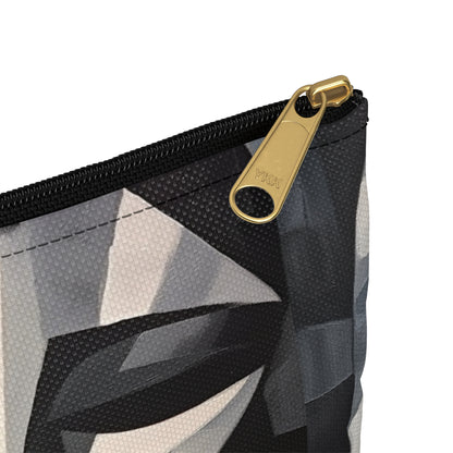 Abstract Oil Paint Accessory Pouch: Cubist Artistry in a Portable Masterpiece