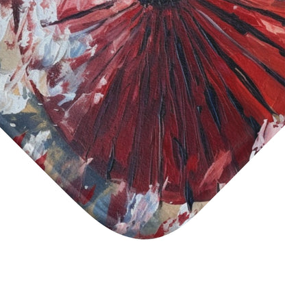 Abstract Japanese Umbrella Painting Bathmat: Unleashing Artistic Beauty