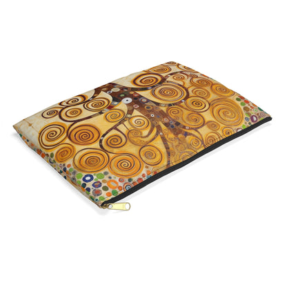 Captivating Artistry: The Tree of Life Accessory Pouch, Inspired by Gustav Klimt's Timeless Masterpiece