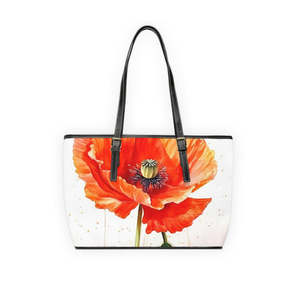 Watercolor Poppy Garden PU Leather Shoulder Bag: Unleash the Beauty of Nature