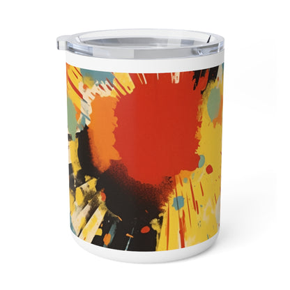 Silkscreen Sensations: Artistic Insulated Coffee Mug