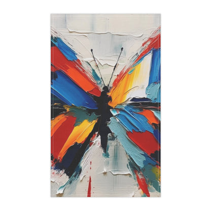 Abstract Kitchen Towel for Art Lovers: Butterfly-Inspired Delight