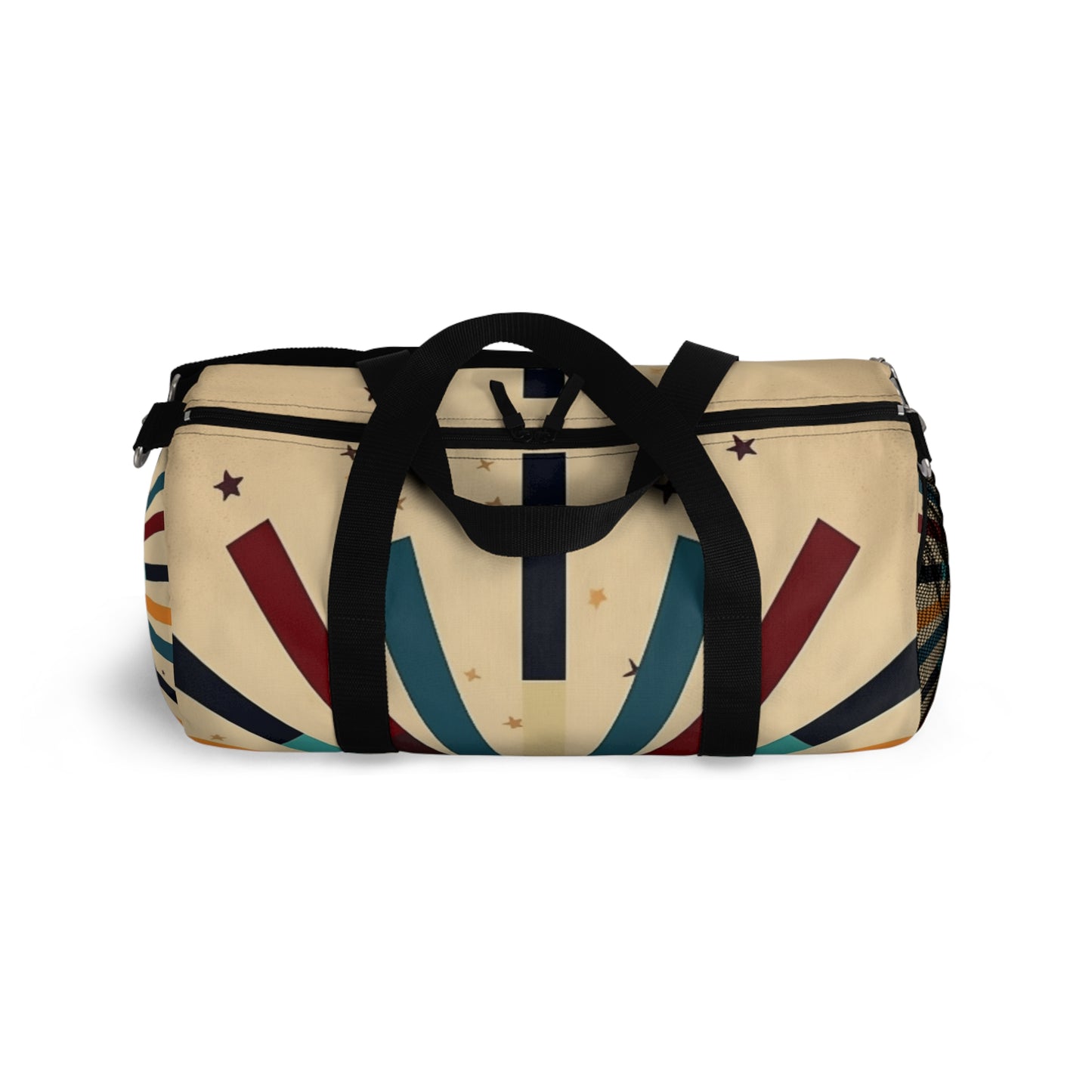 Vintage Fashion Revival: Step back in Time with our Starburst Candy Colored Duffel Bag