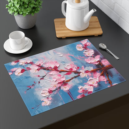 Abstract Cherry Blossom Placemat: Captivating Brushstrokes