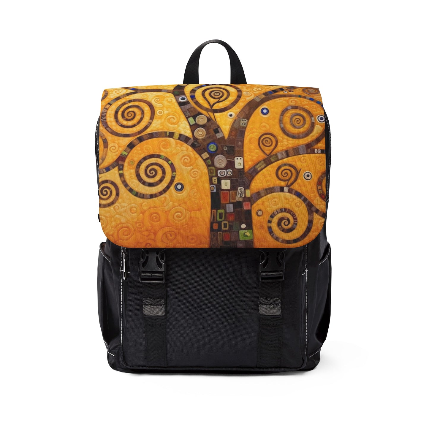 Gustav Klimt Tree of Life Unisex Casual Shoulder Backpack: Embrace Symbolism and Elegance