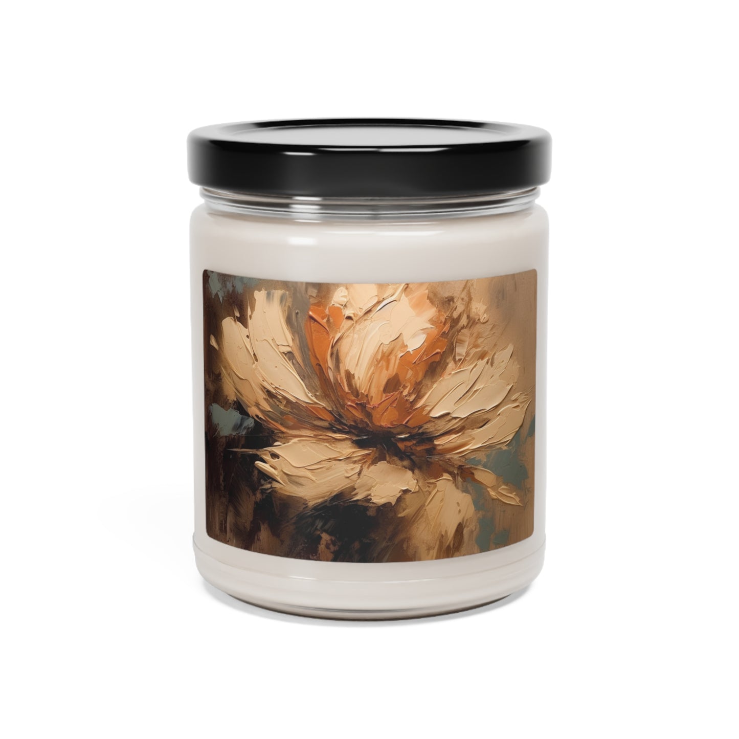 Artistic Fusion: Scented Soy Candle Infused with Tan Hua-Inspired Abstract Art