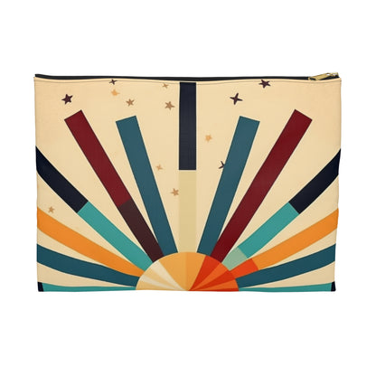 Midcentury Modern Starburst Candy Colored Accessory Pouch