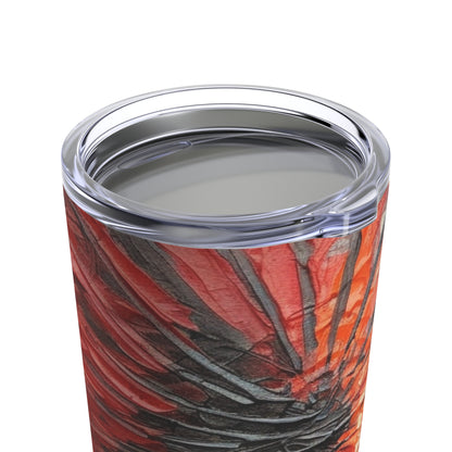 Umbrella Painting Tumbler: Channel Your Inner Artist with Abstract Oil Paint