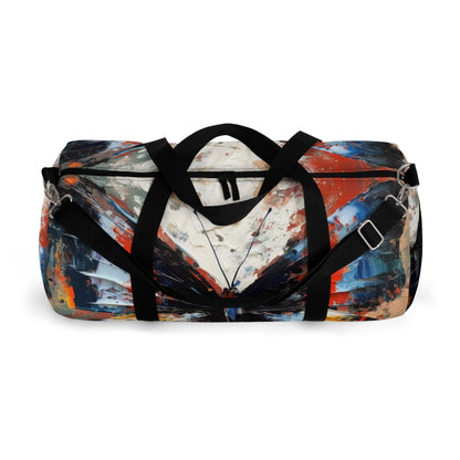 Duffel Bag with Bauhaus-Inspired Butterfly Drawing: A Harmonious Blend of Art and Functionality