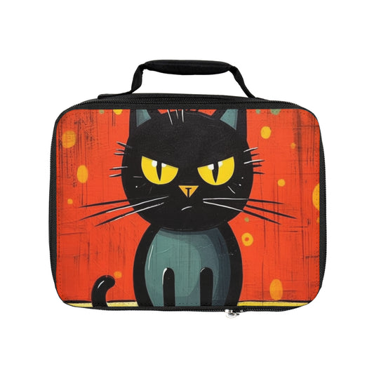 Fashionably Retro Feline: Midcentury Modern Lunch Bag with a Vintage Cat-Inspired Flair